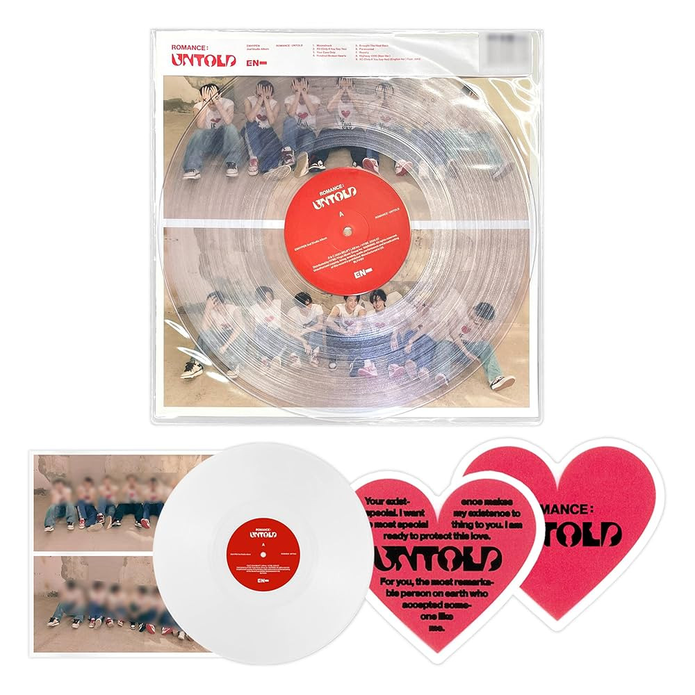 ENHYPEN - 2nd full album [ROMANCE : UNTOLD] Ver.) Clear Lyric Booklet + Sticker + 2 Pin Badges + ... | Amazon (IT)