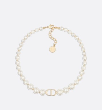 30 Montaigne Choker Gold-Finish Metal and White Resin Pearls | DIOR | Dior Couture