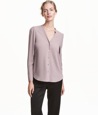 Blouse with Puff Sleeves | H&M (US)