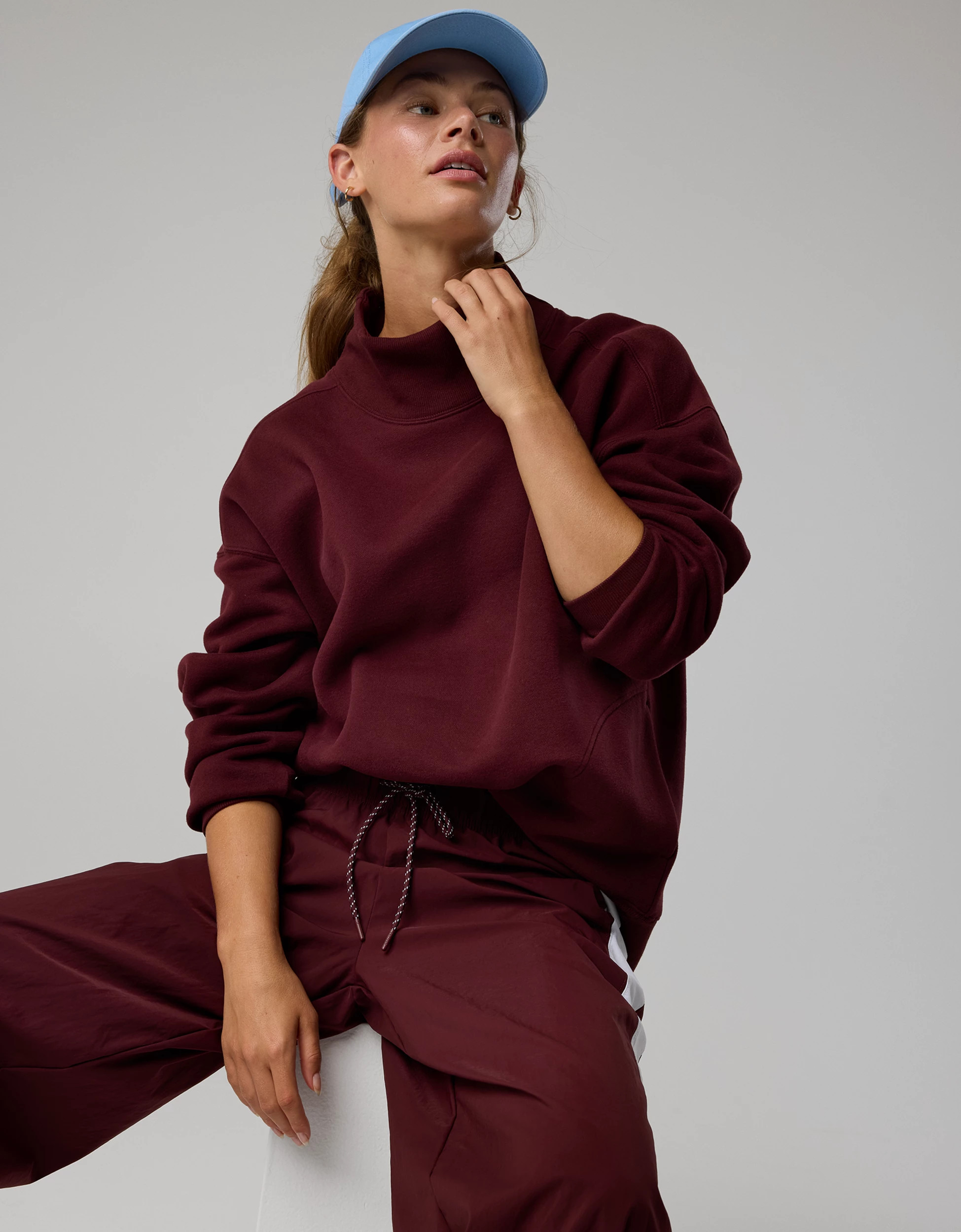 OFFLINE By Aerie Cloud Fleece Oversized Mockneck Sweatshirt | American Eagle Outfitters (US & CA)