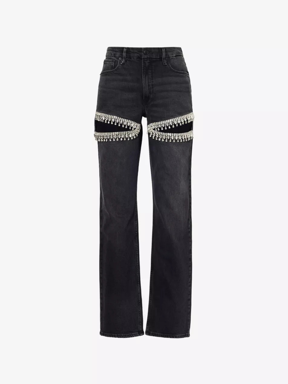 Good Straight Icon Diamond straight-leg mid-rise stretch-denim jeans | Selfridges
