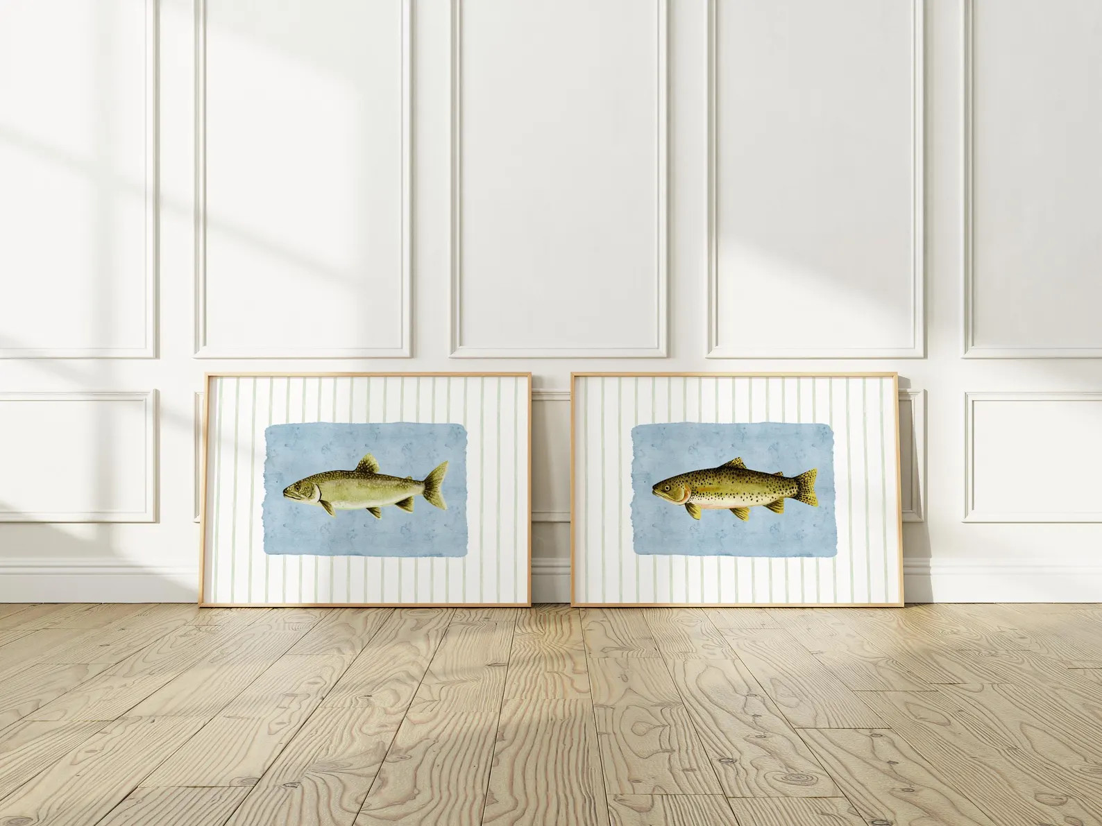 Set of 2 Digital Wall Print for Boys Room, Vintage Fish Prints, Boy Nursery Decor, Vintage Nurser... | Etsy (US)