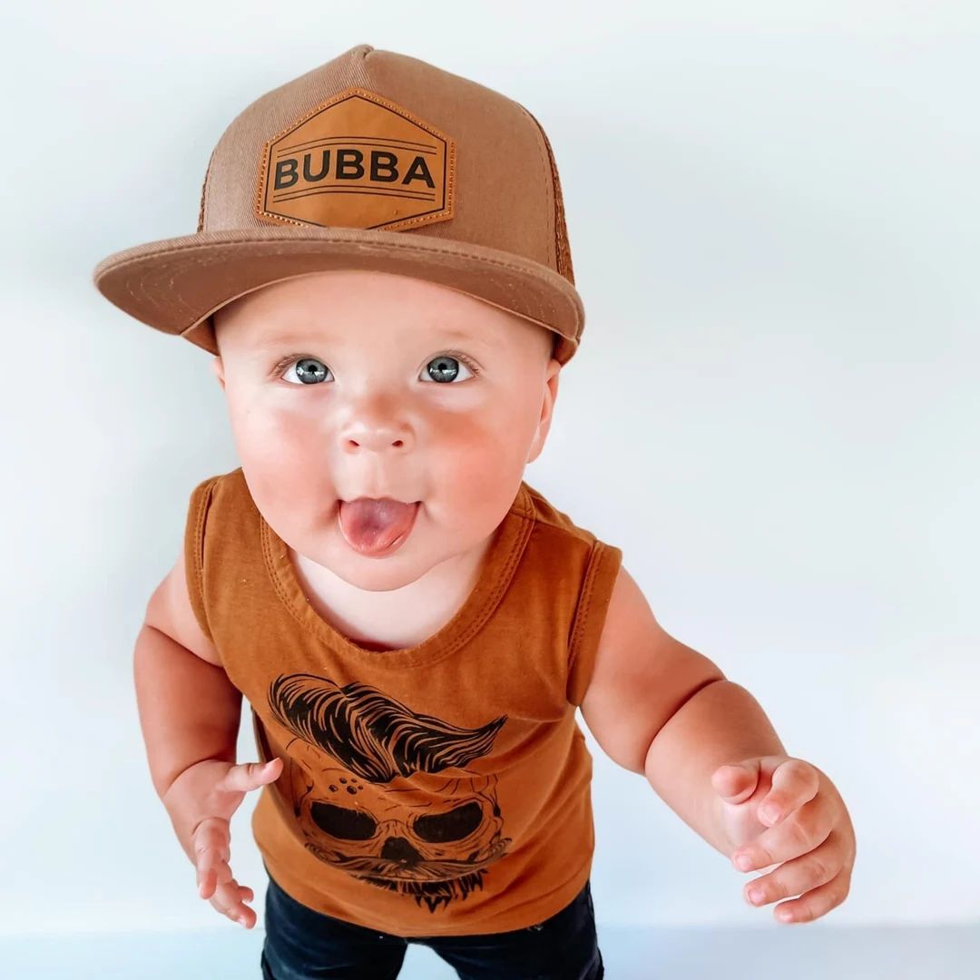 KIDS TRUCKER HAT, Toddler Snapback Hat, Bubba Youth Adjustable Back Baseball Cap, Handmade Hats f... | Etsy (US)