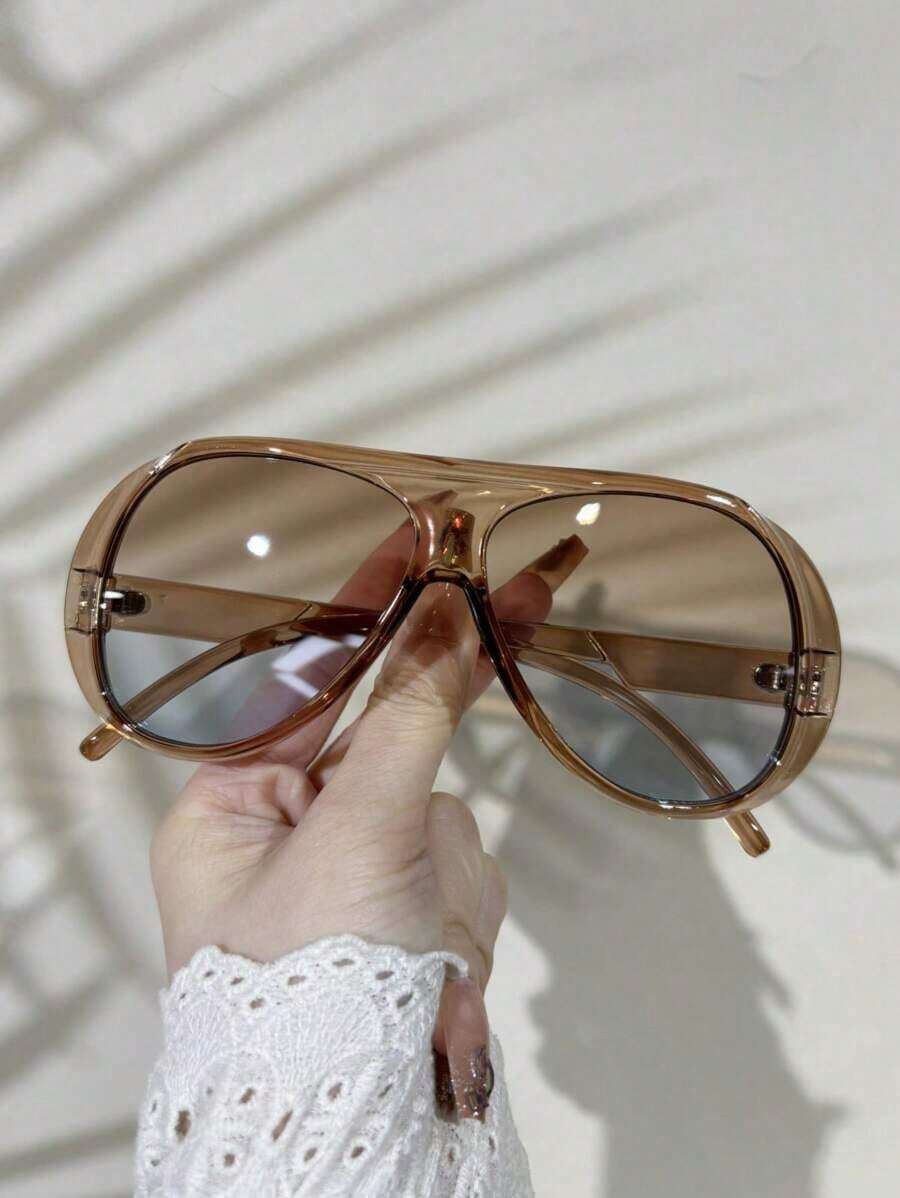 1PC New Vintage Design Oversized Square Fashion Glasses, High-End Street Style Party Festival Eve... | SHEIN