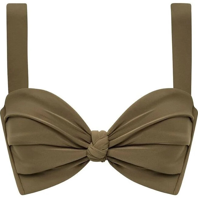 Montce Swim | Hayden Bikini Top, Khaki (Green, Size Small) | Maisonette | Maisonette