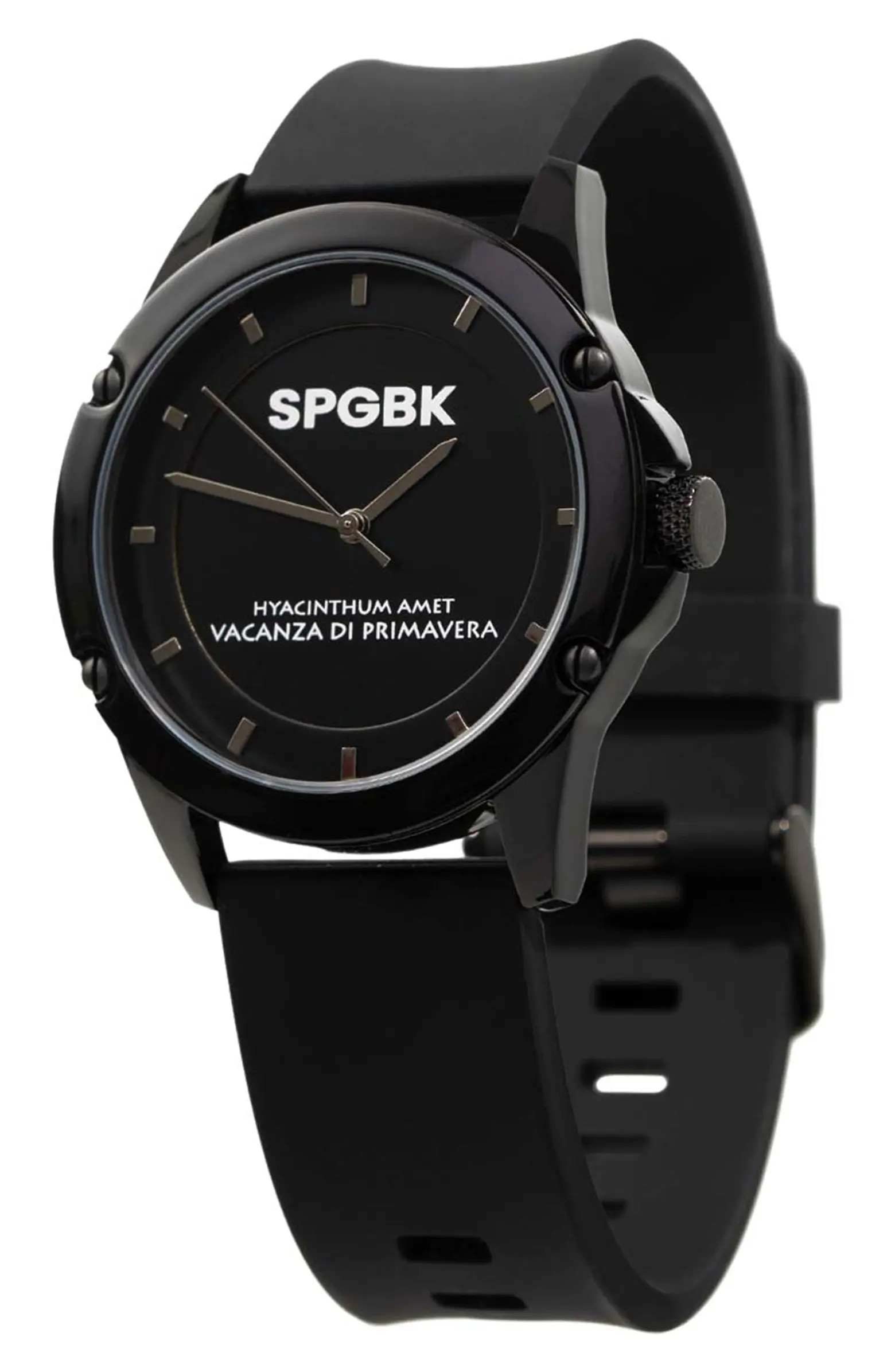 SPGBK Watches Bordeaux Silicone Band Watch, 44mm | Nordstrom | Nordstrom