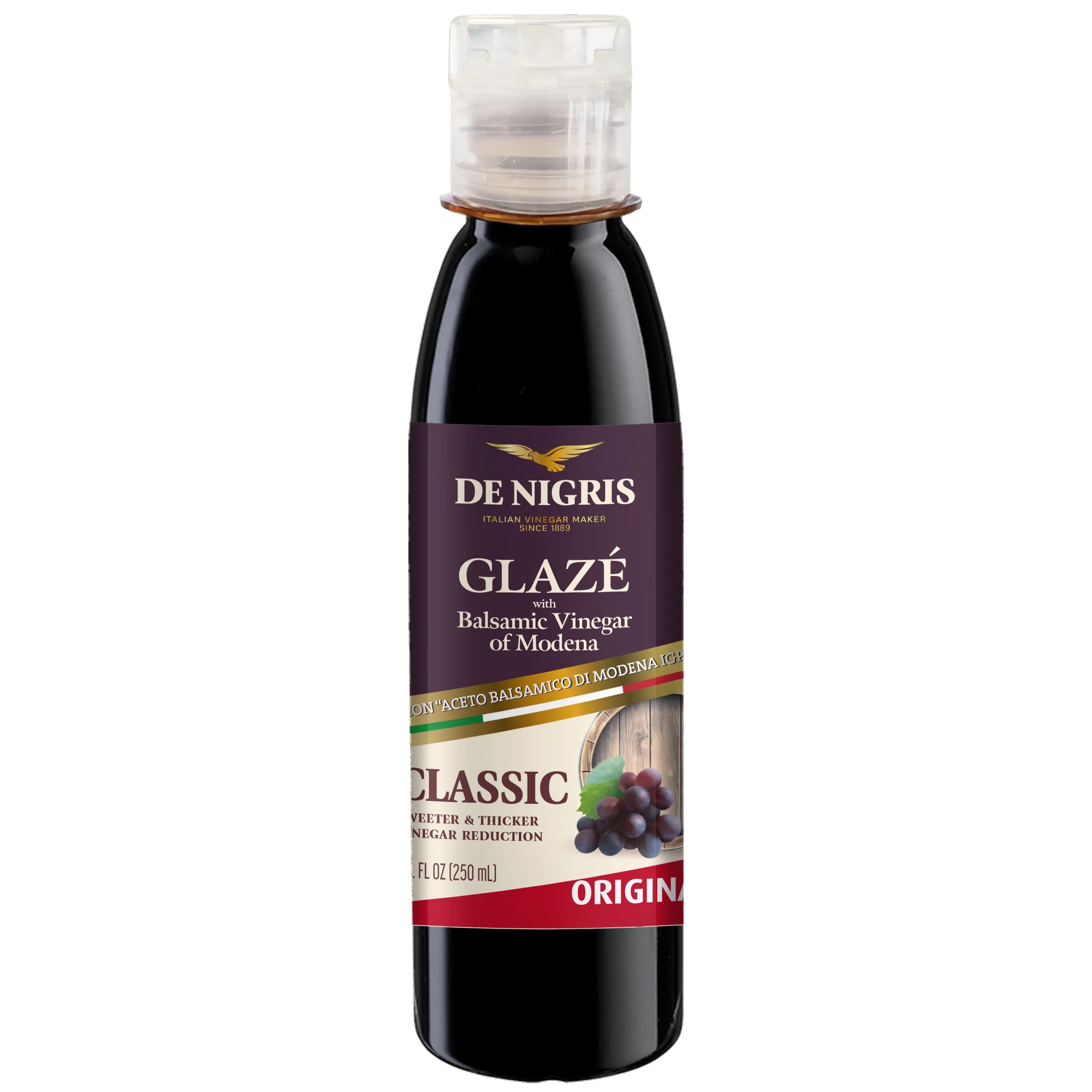 De Nigris Original Balsamic Glaze with Balsamic Vinegar of Modena, 8.5 fl oz | Walmart (US)