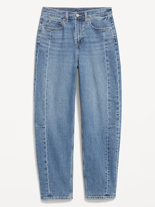 High-Waisted Barrel Ankle Jeans | Old Navy (US)