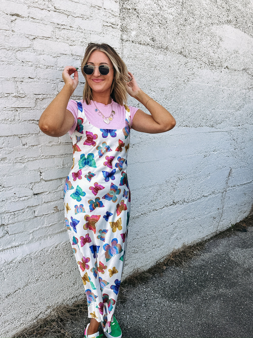 mumu | serenade slip butterflies dress | Etta & East