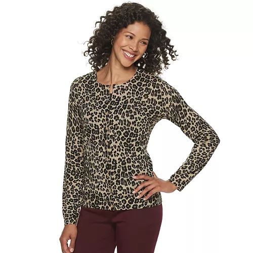 Women's Croft & Barrow® Print Cardigan | Kohl's