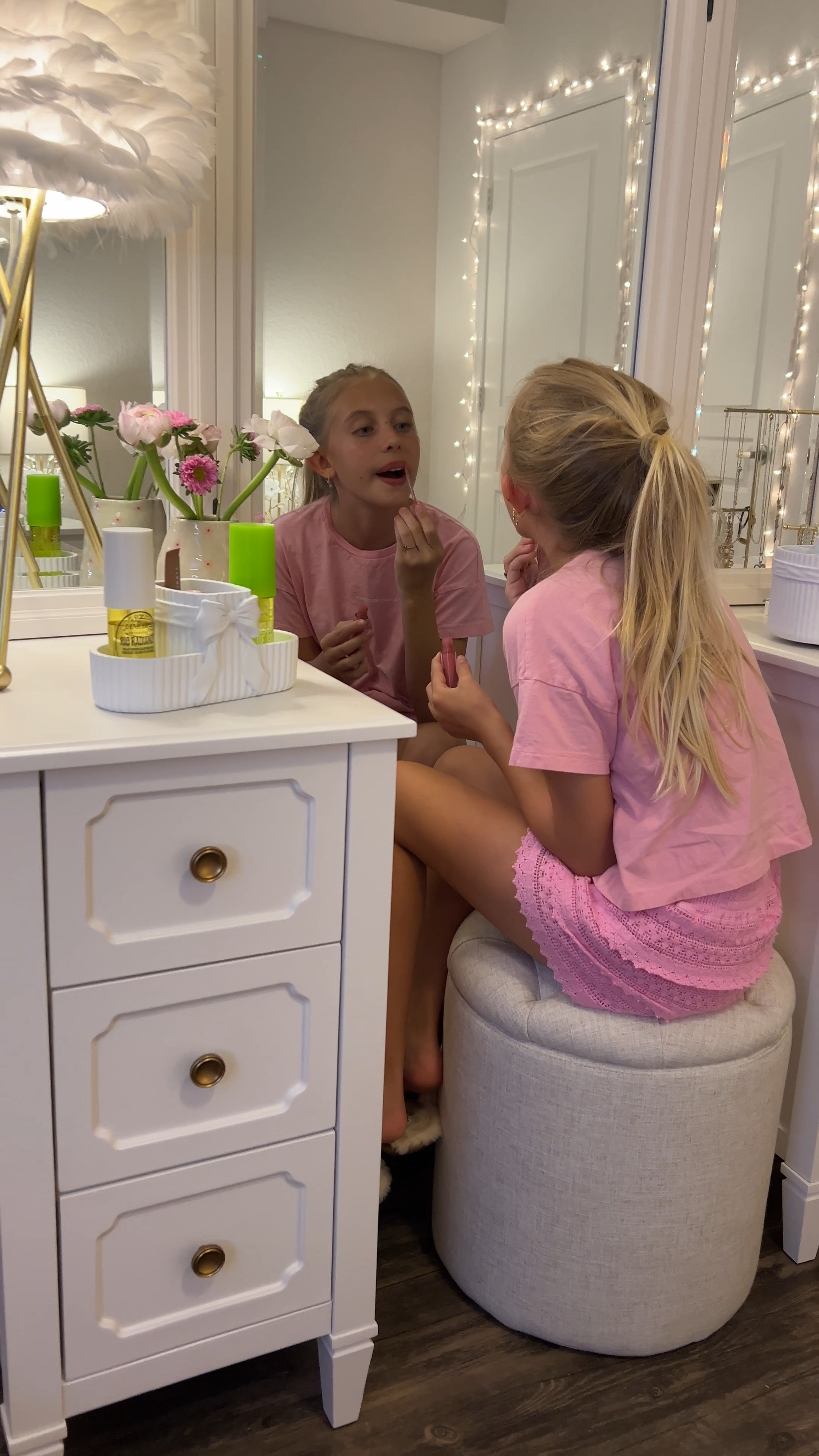 Watching her grow up right before my eyes… 💕 Her little moments at this gorgeous vanity make my heart melt. It’s such a timeless piece—and it’s on sale now! ✨ #TweenRoom #MomMoments #LTKHome 

 #LTKHome #LTKKids #LTKFamily