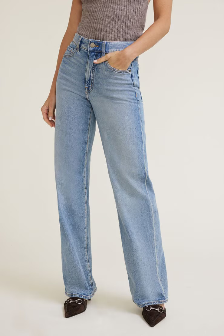 Heidi High Rise Wide Leg Jeans | Dynamite Clothing