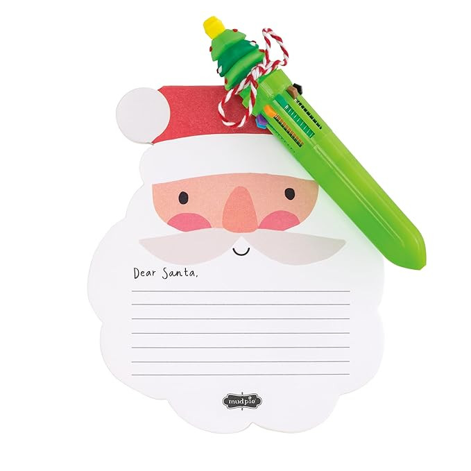 Mud Pie Kids Christmas Santa Pad and Pen | Amazon (US)