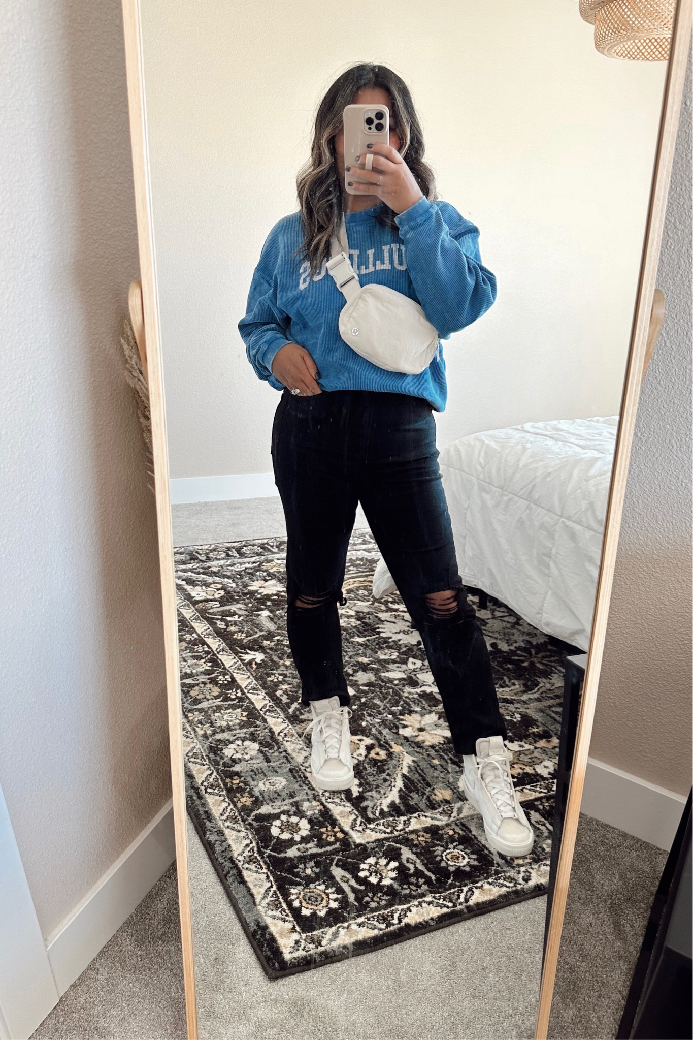 Sports mom attire - athleisure - Nike shoes - area rug - lululemon belt bag - express black slim jeans

#LTKunder50 #LTKFind #LTKsalealert