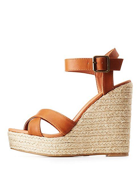 Two-Piece Espadrille Wedge Sandals | Charlotte Russe