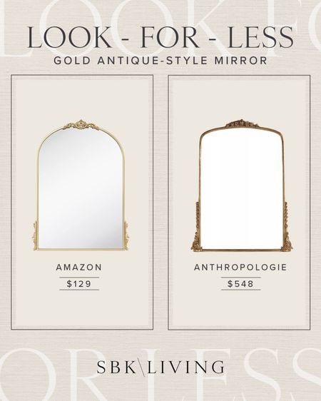 H O M E \ look-for-less gold antique style mirror! One from Amazon and the other from Anthropologie🤩

Home decor
Living room
Vanity
Entry 

#LTKhome