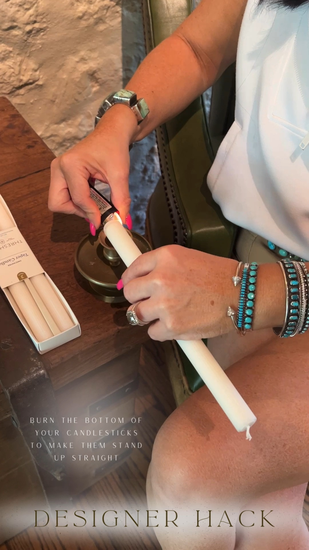 Can’t get your candles to stand up straight? Use this hack! And how cute are these fluted candle sticks?!

#LTKhome #LTKfindsunder50 #LTKstyletip