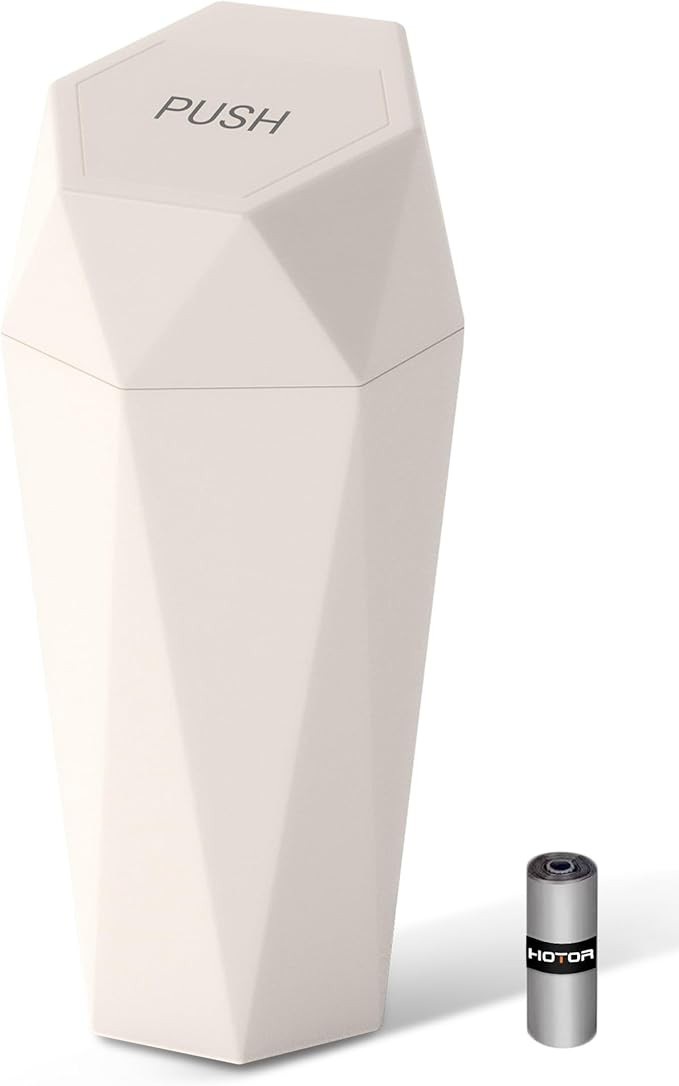 HOTOR Car Trash Can with Lid - 1 Pack, Car Accessories for Interior, Leakproof Vehicle Garbage Ca... | Amazon (US)