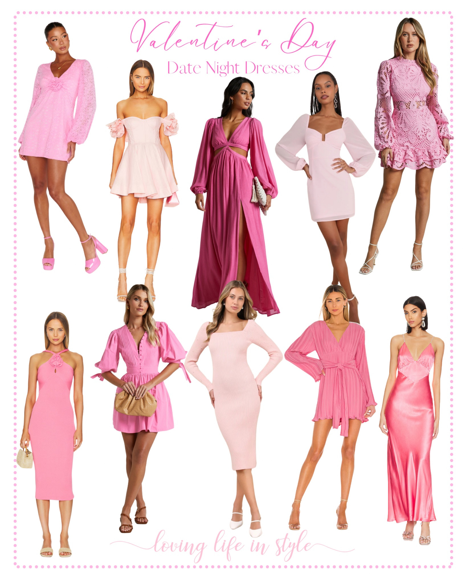 All the cutest pink dresses that are perfect for Valentine's Day or any galentines event! J'adore!! 🌸💝💕💖

#valentinesday #valentinesinspo #valentinesdress #datenightdress #reddress #ValentinesDayOutfit #ValentinesDaystyle #valentiemsdaydress #valentinesdayoutfit 

#LTKStyleTip #LTKSeasonal #LTKParties