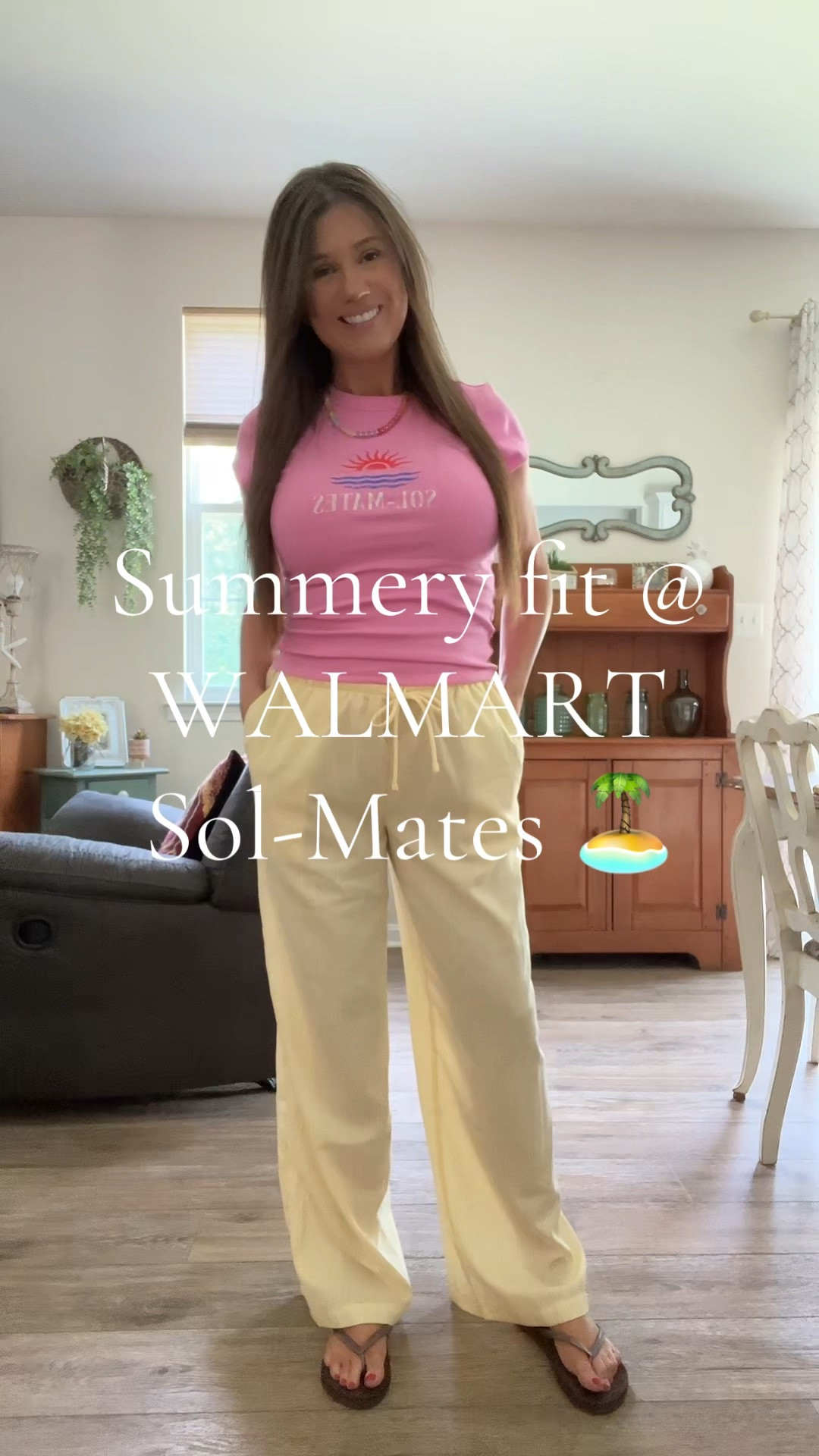 This shirt is now $6 at Walmart! Beachy linen pants! Summer fit! Comfy fit 💕💛

Top: small
Beach linen pants: small

#LTKootd #LTKgrwm #LTKSaleAlert