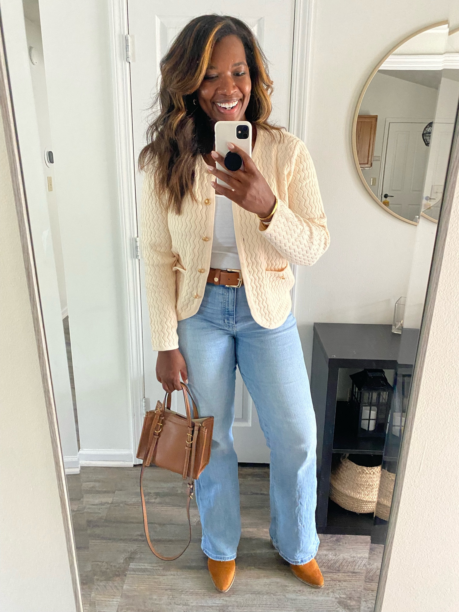 Casual work ootd #Cardigan #denim

#LTKStyleTip #LTKSaleAlert #LTKFindsUnder50