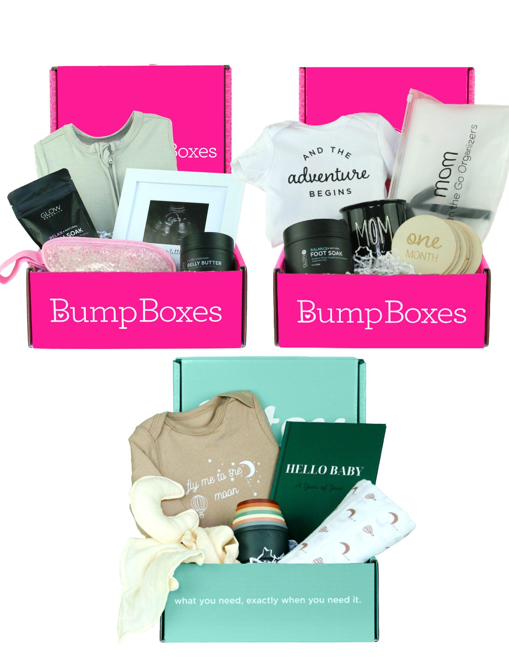 Bump Boxes Trimester Bundle: Pregnancy Gift Box for 2nd, 3rd Trimester & Newborn | Bump Boxes | Bump Boxes