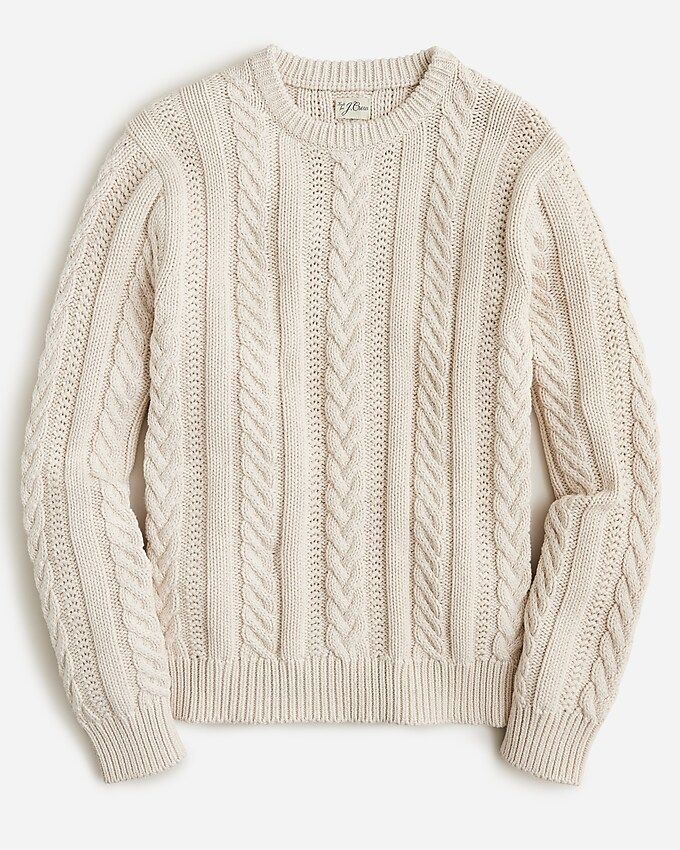 Heritage cotton cable-knit sweater | J.Crew US