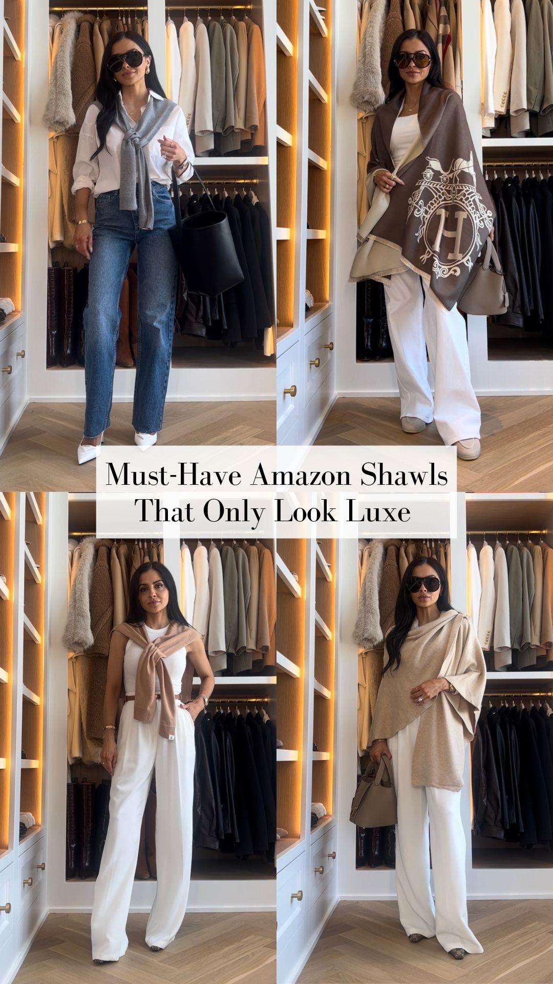 I love pairing these shawls with my neutral outfits. They are an affordable way to add an elevated feel to any look! I’m wearing an XS in all 3 shawls.

Amazon White Trousers - Size XS regular length
Zara Jeans - Wearing a 24, runs TTS

Miamiamine chic style Amazon fashion Amazon must have shawls elevated basics sweaters winter to spring style transition pieces capsule wardrobe 



#LTKPetite #LTKootd #LTKOver40