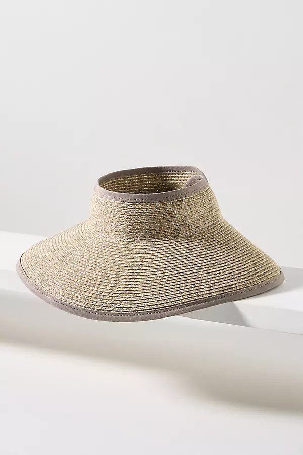 San Diego Hat Co. Wide-Brim Straw Visor | Anthropologie (US)