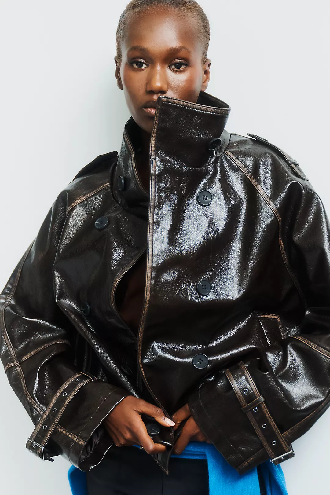 Pilcro Washed Faux Leather Jacket | Anthropologie (US)