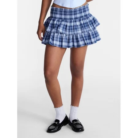 No Boundaries Ruffle Mini Skort, Women's XXS-XXL | Walmart (US)
