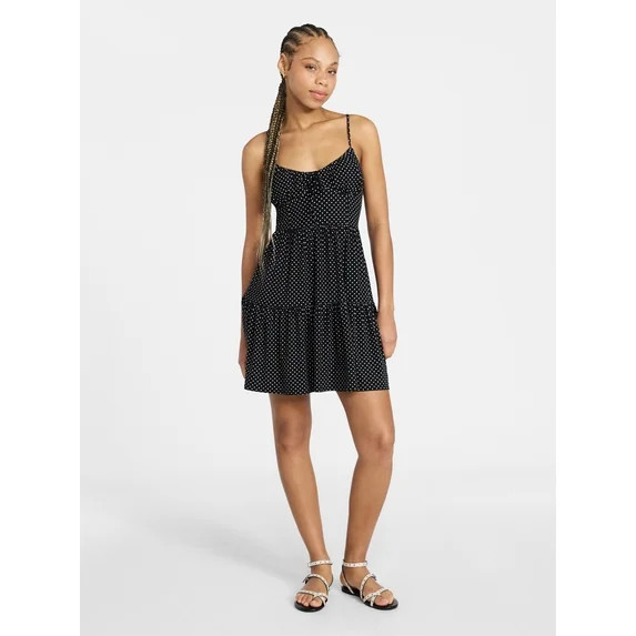 No Boundaries Tiered Mini Dress, Women's & Women's Plus XXS-4X | Walmart (US)