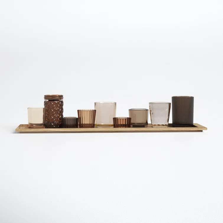 9 Piece Glass Tabletop Votive Holder Set | Wayfair North America