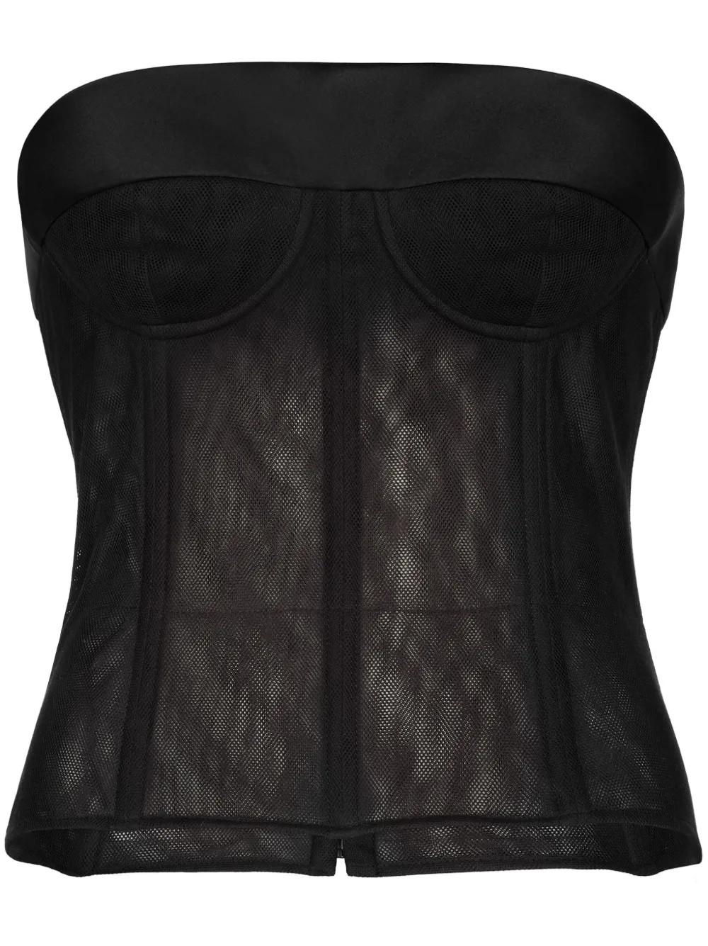 Maison Margiela Tulle Bustier Top | Black | FARFETCH AO | Farfetch Global