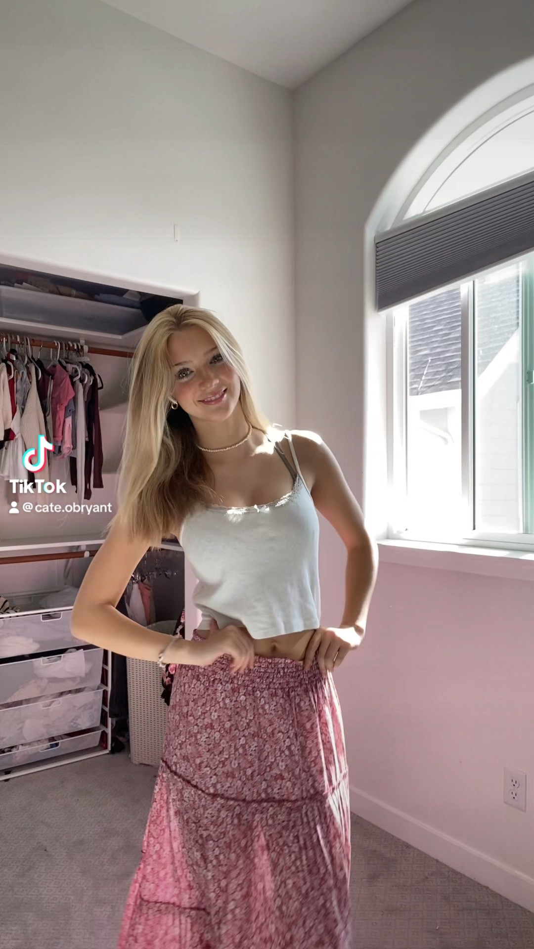 Spring skirt paired with brandy tank 

#LTKSeasonal #LTKVideo #LTKstyletip
