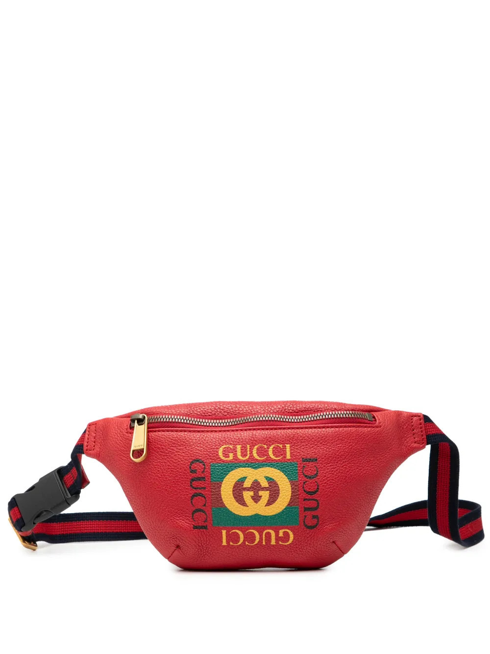 Gucci Pre-Owned 2000-2015 Small Leather Logo belt bag - Red | Farfetch Global