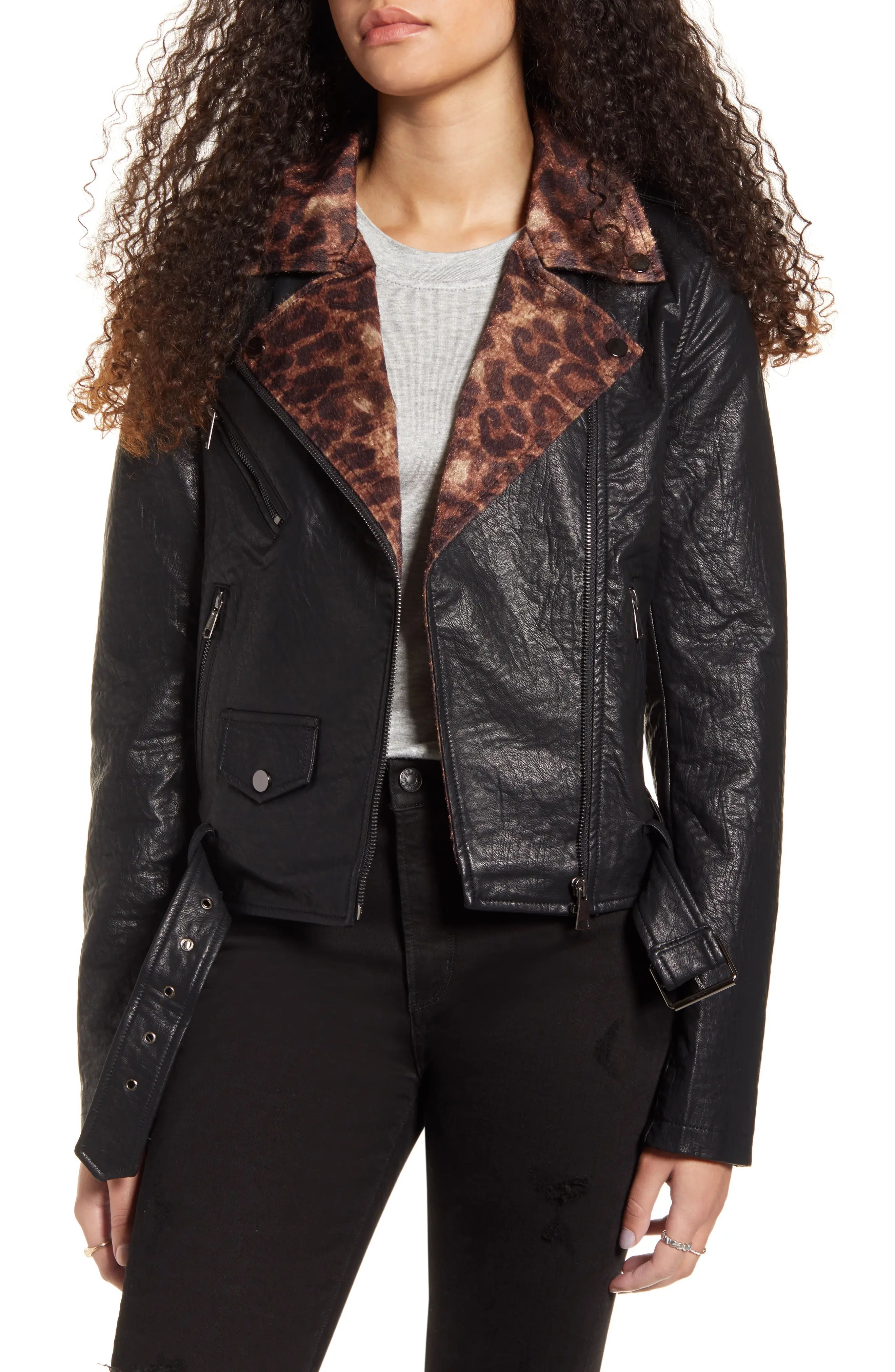 Women's Lira Clothing Wynona Faux Leather Jacket, Size Medium - Black | Nordstrom