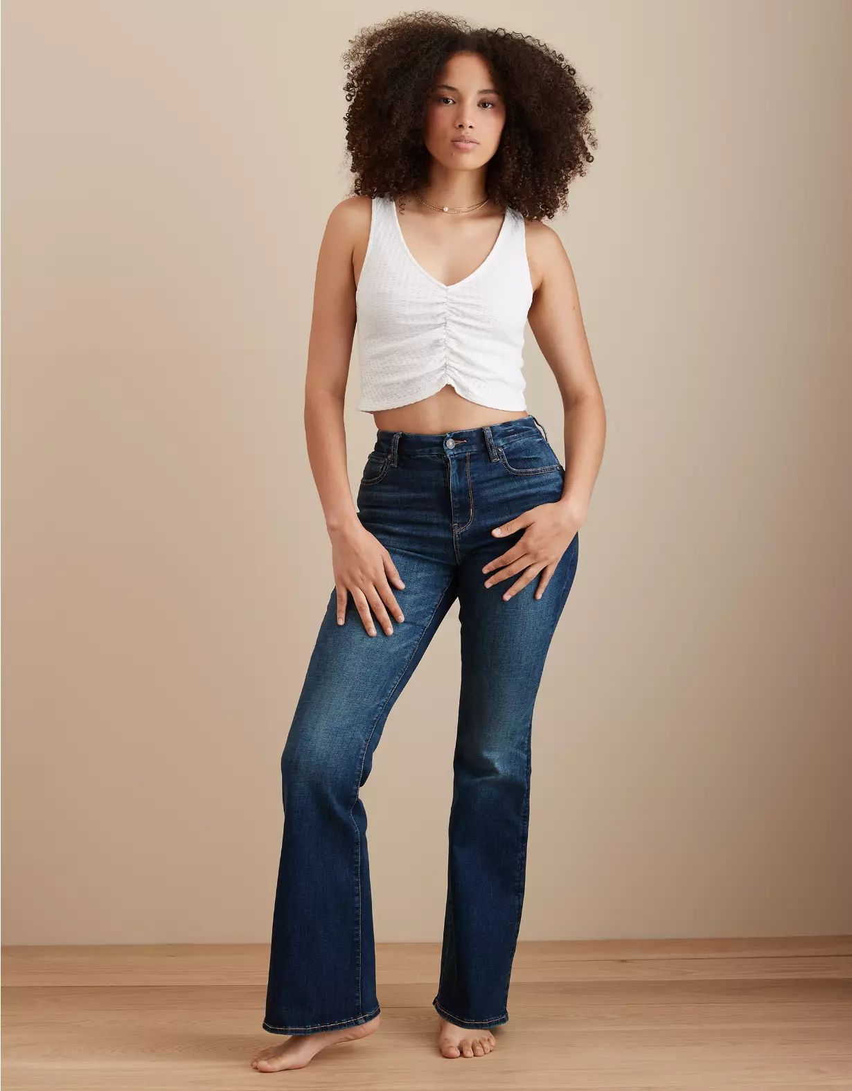 AE Next Level Curvy Super High-Waisted Flare Jean | American Eagle Outfitters (US & CA)