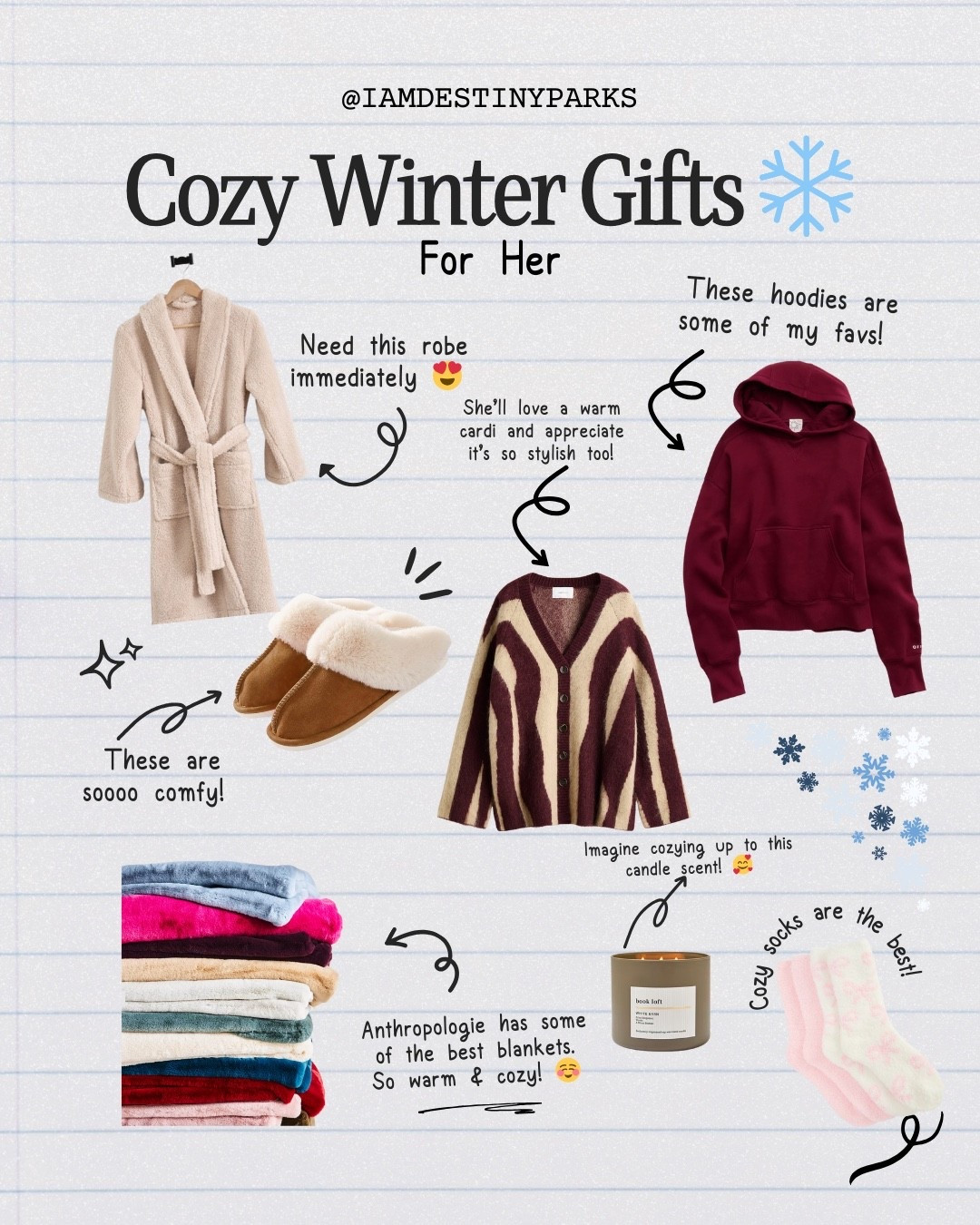 Here’s some cozy winter gifts she’ll actually love 🤍❄️

From soft knits to the comfiest home finds, these are perfect for staying warm and cozy all season long. ☺️

Save this for holiday shopping 🎁
