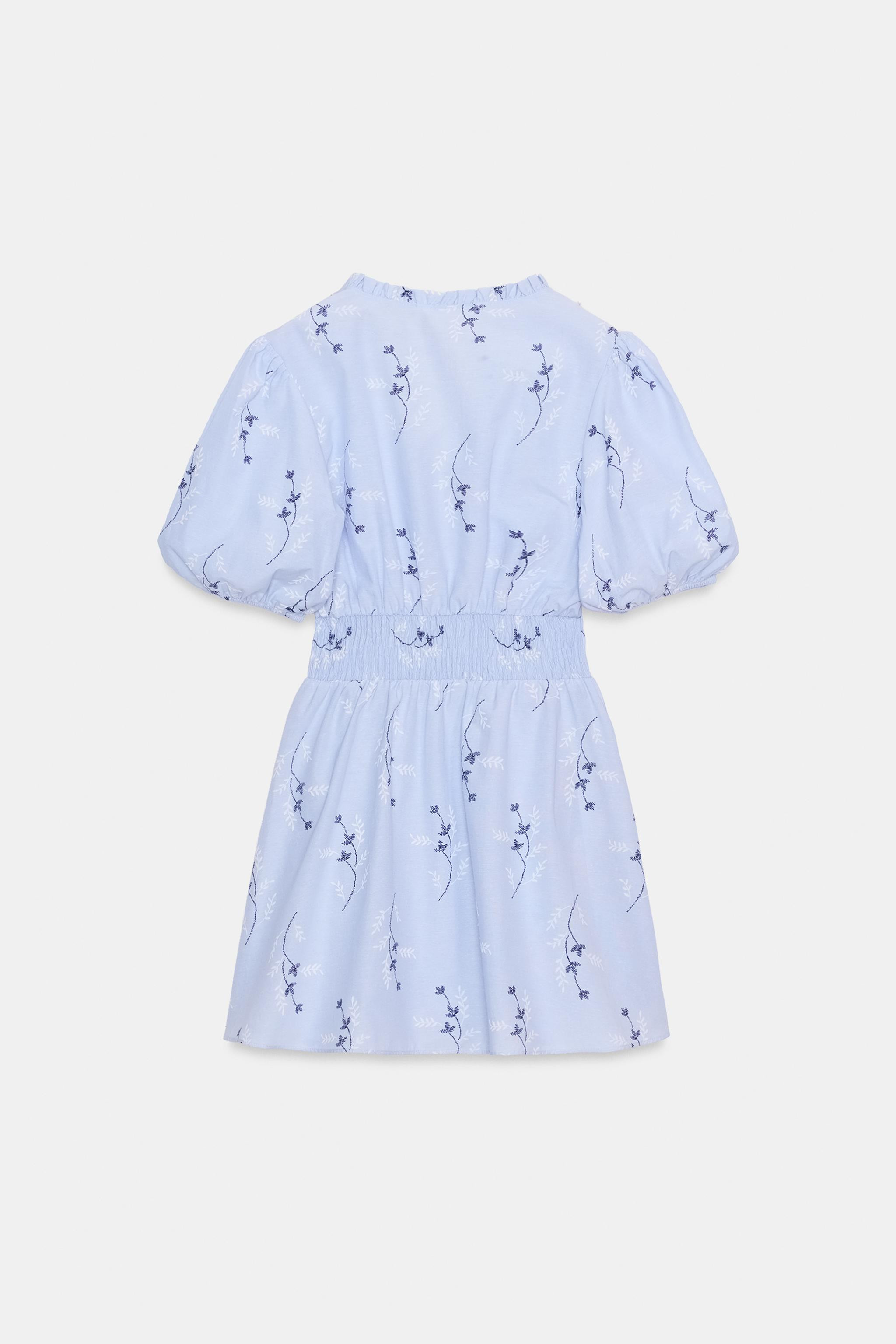 EMBROIDERED RUBBERISED PRINTED DRESS | Zara UK