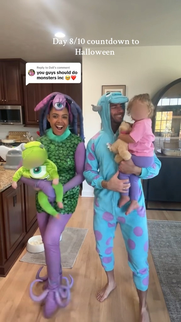 Monsters Inc family costume featuring Mike Wazowski, Sully, Boo and Celia 

#LTKHalloween #LTKBaby #LTKFamily