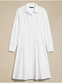 Pleated Knee-Length Shirtdress | Banana Republic Factory