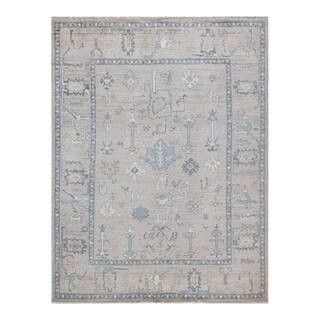 Solo Rugs Oushak One-of-a-Kind Traditional Ivory 5 ft. x 7 ft. Hand Knotted Tribal Area Rug M1982... | The Home Depot