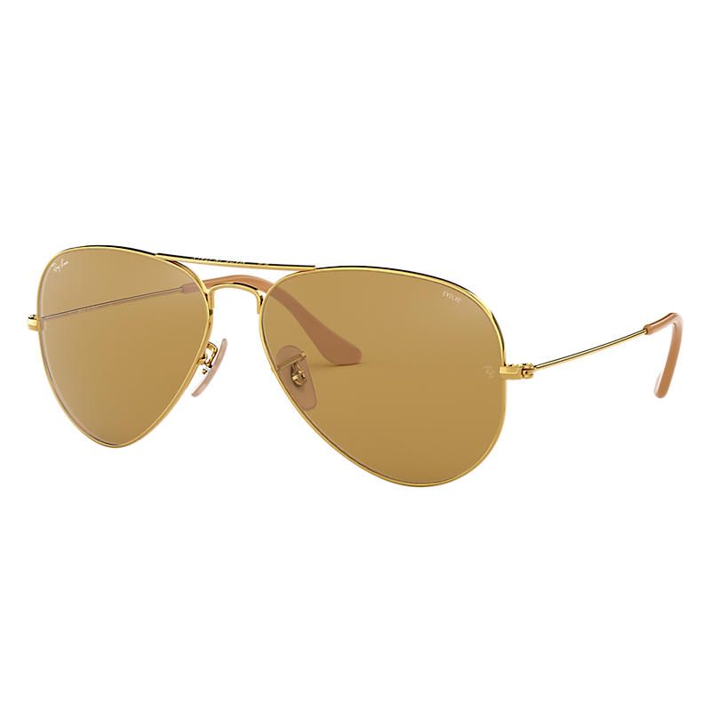 Ray-Ban Men's Aviator Evolve Gold Sunglasses, Brown Lenses - Rb3025 | Ray-Ban (US)