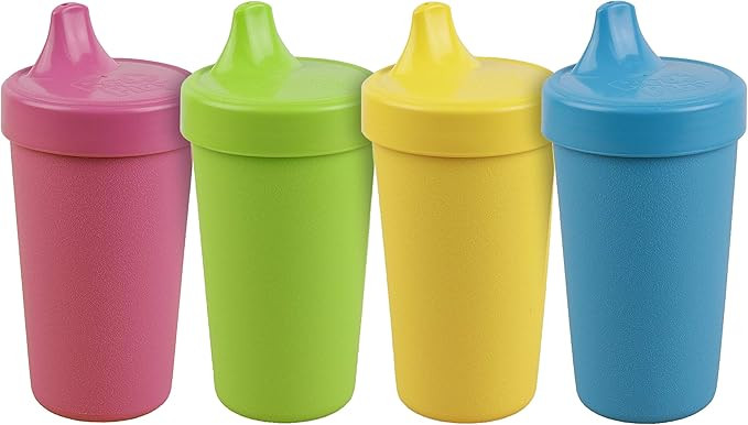 RE-PLAY 4pk - 10 oz. No Spill Sippy Cups for Baby, Toddler, and Child Feeding in Bright Pink, Sky... | Amazon (US)
