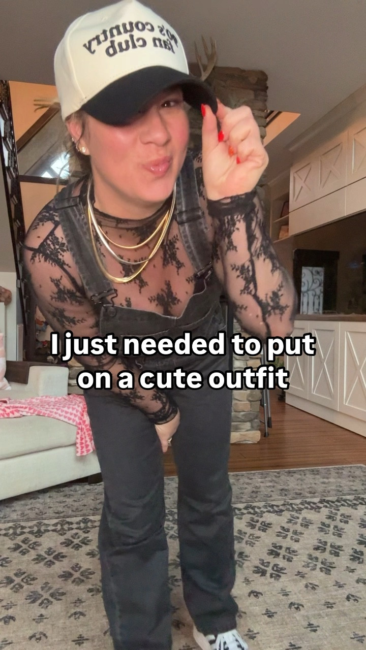 Addicted to this look! This top is a look a like and it’s so good! Hat is from Etta & East.

#overalls #blacklace #casual 
Date night, casual look, mom over 30, Outfit, errand outfit 

#LTKMostLoved #LTKPetite #LTKFindsUnder100