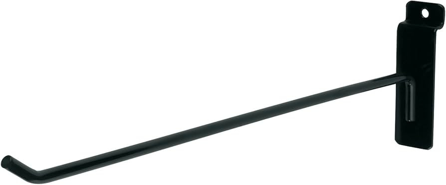 12 inch Black Peg Hook for Slatwall - Pack of 50 - For use with 3” on center Slatwall and Slat ... | Amazon (US)