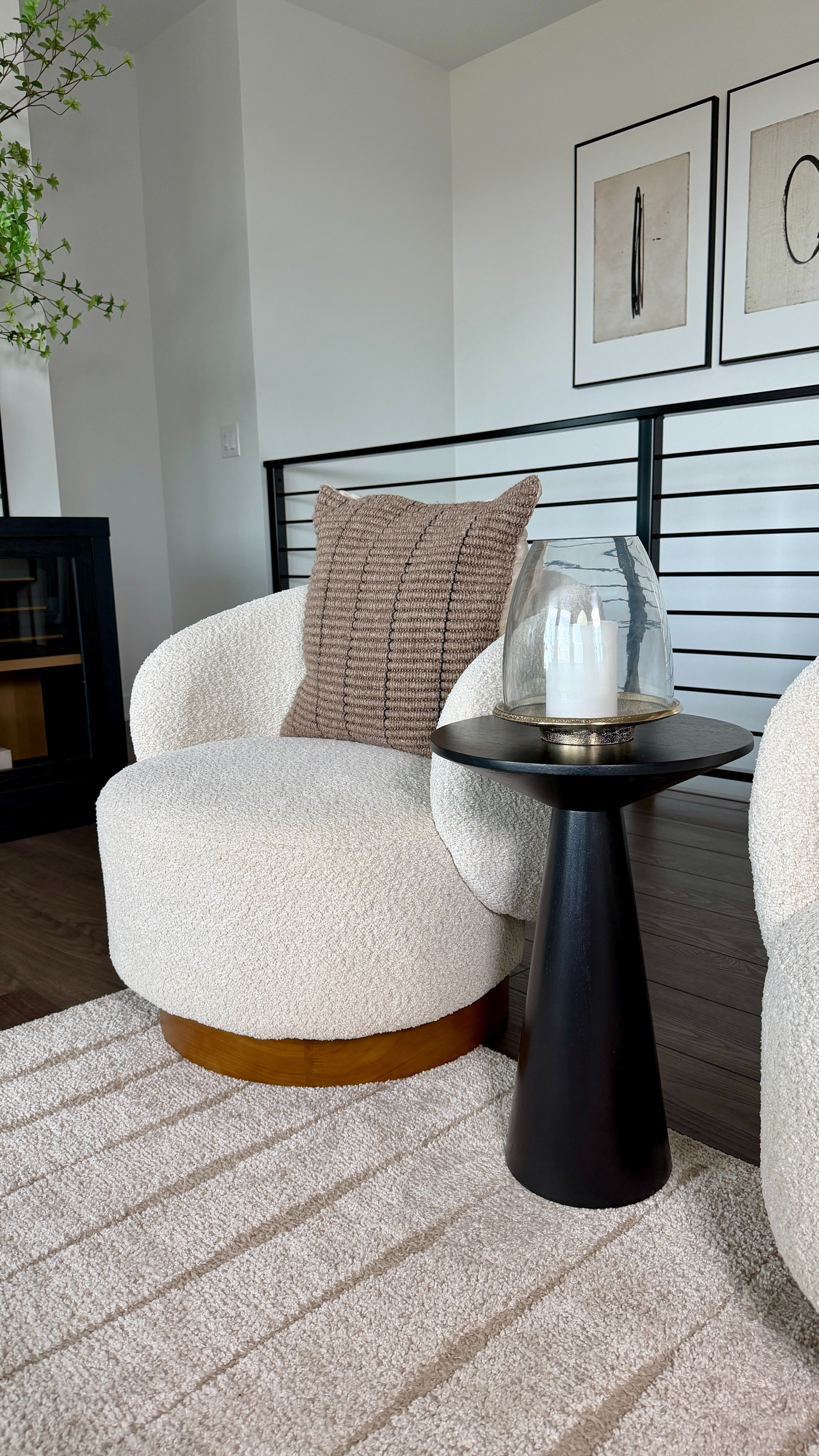 I love my black pedestal table because it instantly grounds the space and adds that bold, timeless touch, especially when paired with a candle and my swivel chairs to create a cozy, balanced look. 

 

#LTKHome