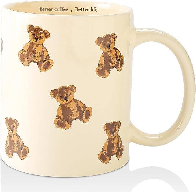 Cute Teddy Bear Coffee Mug- Cartoon Bear Cups-Adorable Gifts for Kids and Women-Ceramic Mug for H... | Amazon (US)