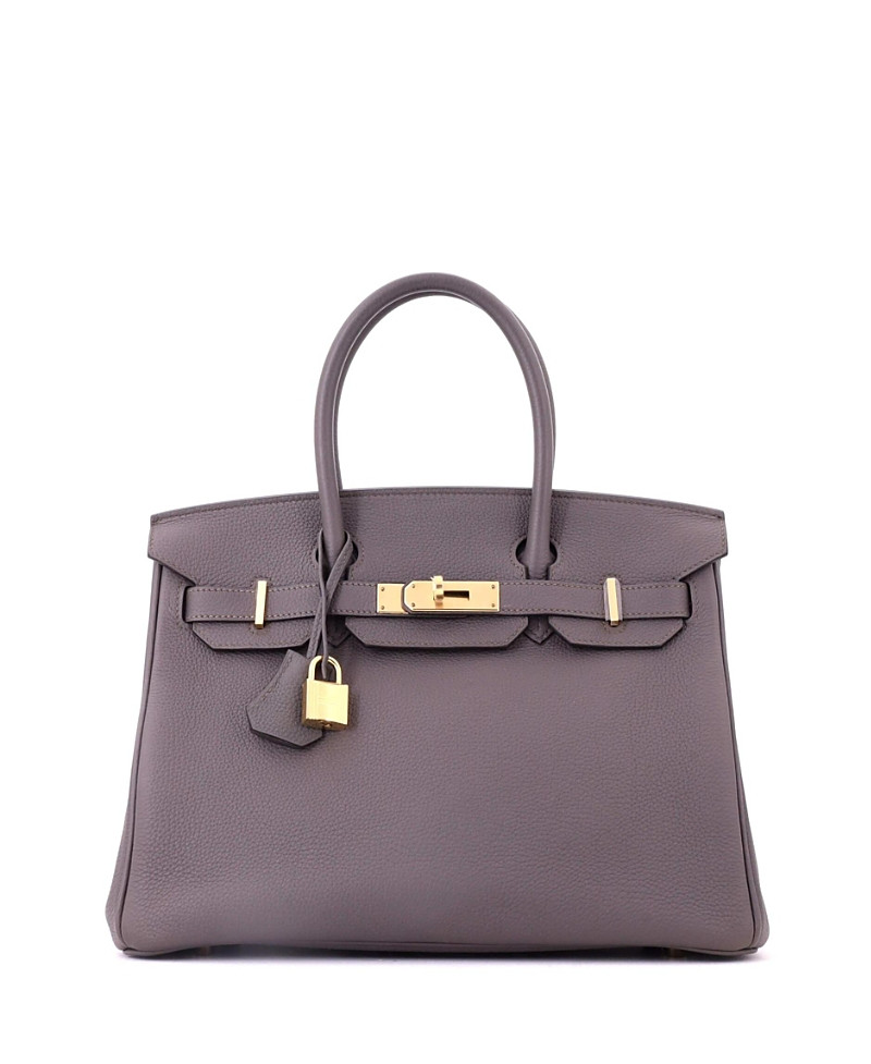Pre-Owned HERMES Birkin 30 Handbag Grey Togo with Gold Hardware | Bloomingdale's (US)